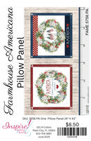 P & B Textiles, Farmhouse Americana, Patriotic Wreath Pillow Panel