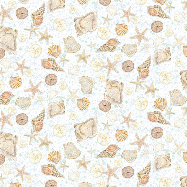 P & B Textiles, Sea Whispers, Tossed Shells