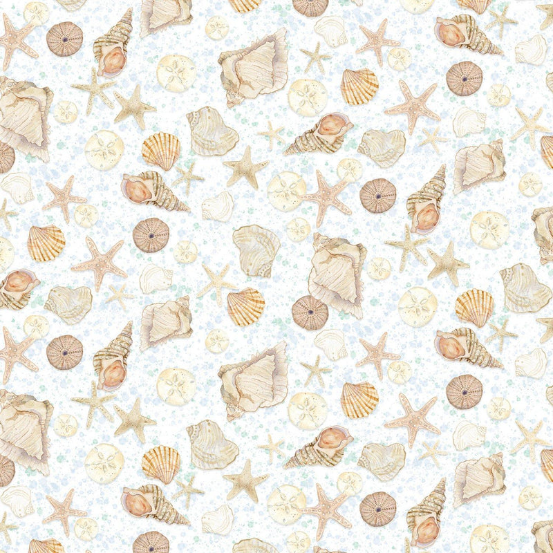 P & B Textiles, Sea Whispers, Tossed Shells