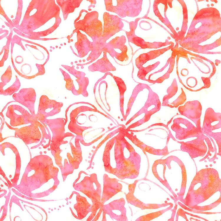 Paradise Bay Batiks,Hibiscus, Pink Blush