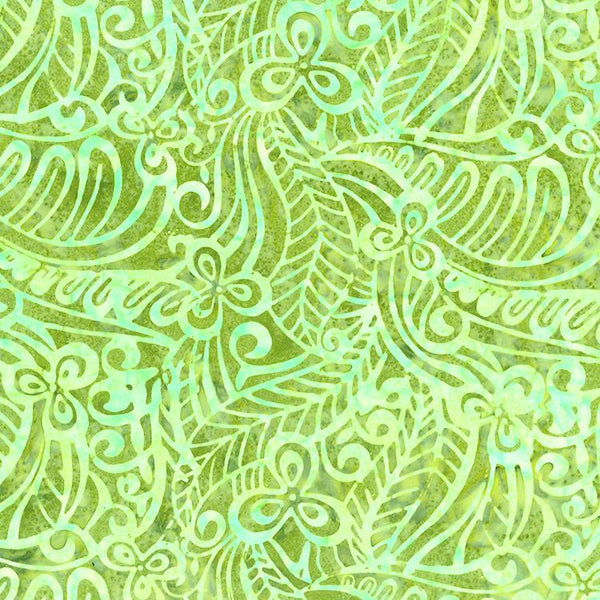 Paradise Bay Batiks, Coral Reef, Avocado