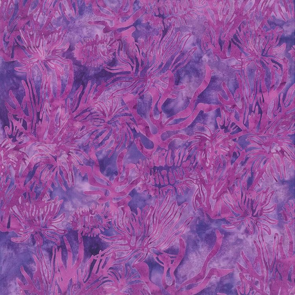 Paradise Bay Batiks, Coral Reef, Violet