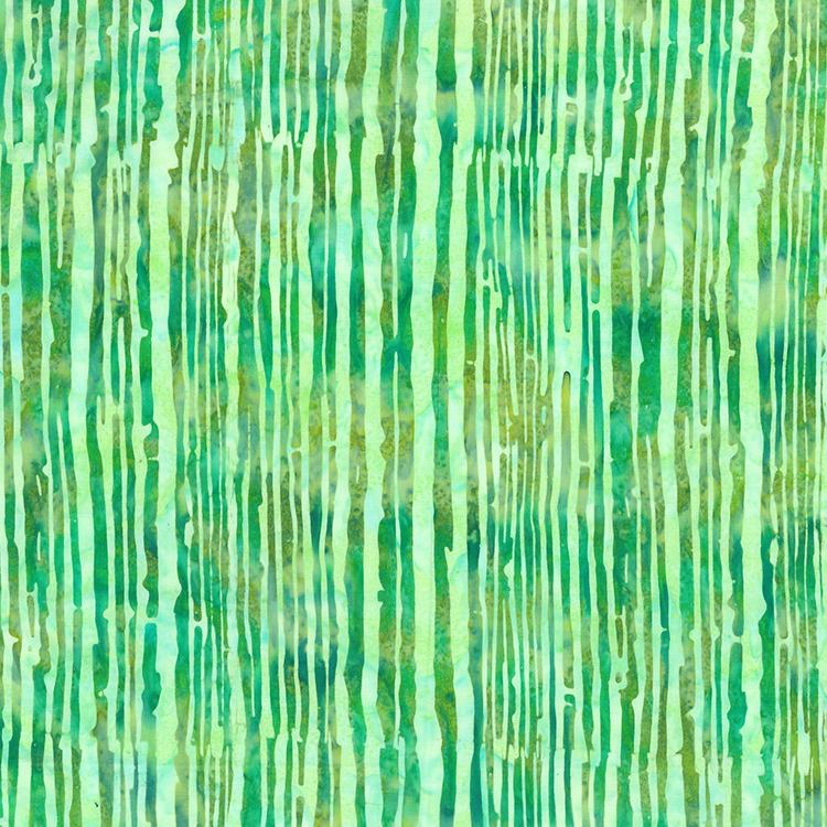 Paradise Bay Batiks, Stripe, Green