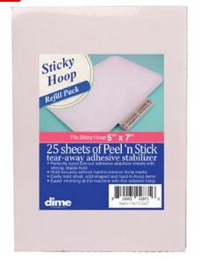 Peel & Stick, for Sticky Hoop, 5X7 Sheets