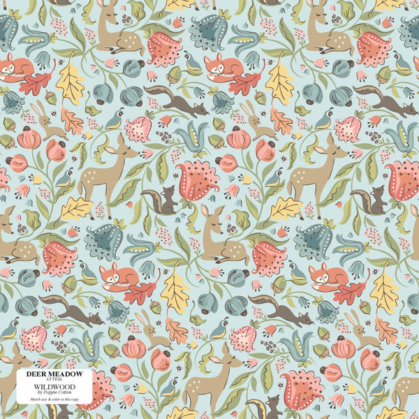 Poppie Cotton, Wildwood Dwelling, Deer Meadow, Blue