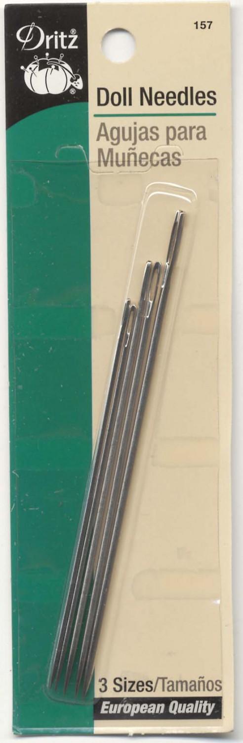 Prym Dritz Dollmaking Needles 3 Sizes 5ct # 157
