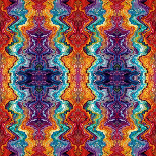 QT Fabrics, Bedazzled, Fractal, Stripe Multi