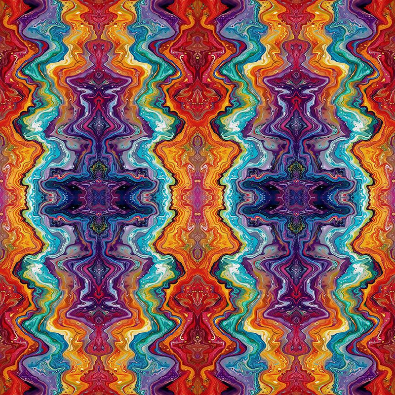 QT Fabrics, Bedazzled, Fractal, Stripe Multi