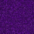 QT Fabrics, Coloressence, Dotted Scroll, Grape, 108" Wide