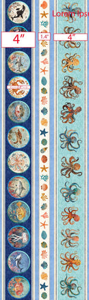 QT Fabrics, Deep Sea Dazzle, Border Stripe