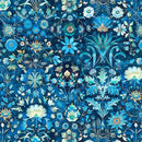 QT Fabrics, Folklore, Floral, Blue