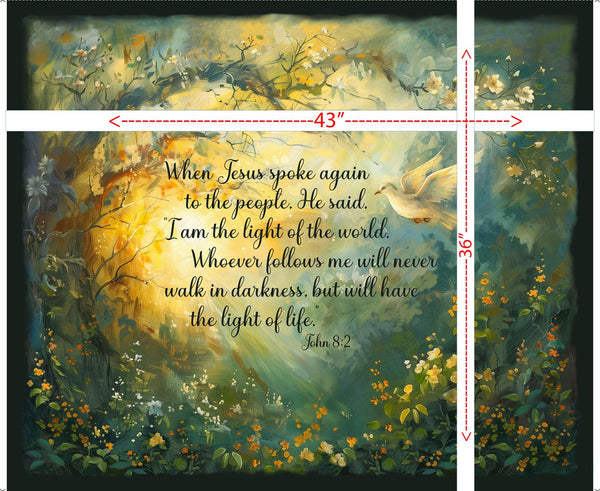 QT Fabrics, Light Of The World, Dove Panel, Multi 36" X 42"