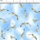 QT Fabrics, Seagulls on Blue