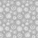 Quilting Treasures, Holly Jolly, Medallions, Gray