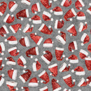 Quilting Treasures, Holly Jolly, Santa Hat Toss, Gray