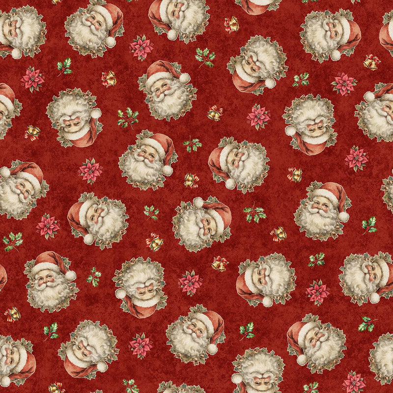 Quilting Treasures, Holly Jolly, Santa Portraits, Brick