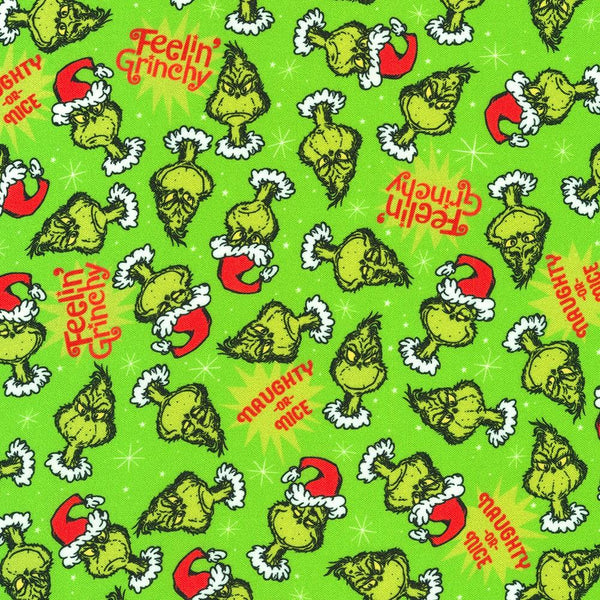 RK Fabrics, How The Grinch Stole Christmas, Feelin' Grinchy, Lime