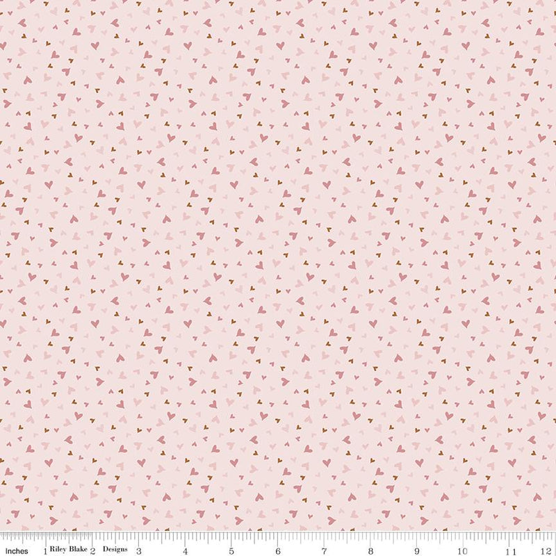 Riley Blake, Baby Girl, Cute As A Button, Hearts, Pink
