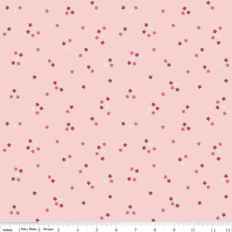 Riley Blake, Berry Market, Flowers, Baby Pink