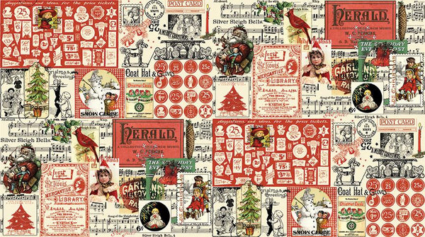 Riley Blake, Classic Christmas, Collage, Parchment
