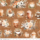 Riley Blake, Coffee Time, Main, Cinnamon