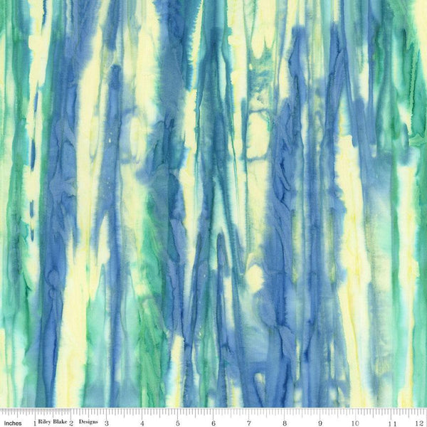 Riley Blake, Contours Batik, Coastal Shimmer, Blue
