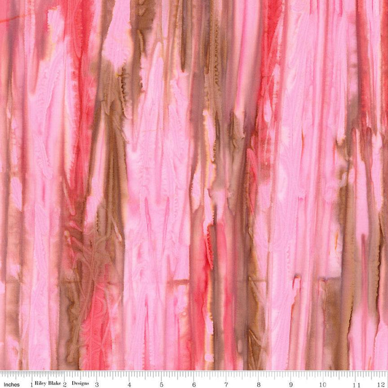 Riley Blake, Contours Batik, Salmon Run, Pink