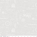 Riley Blake, Elegant Essentials, Text Pearl, White