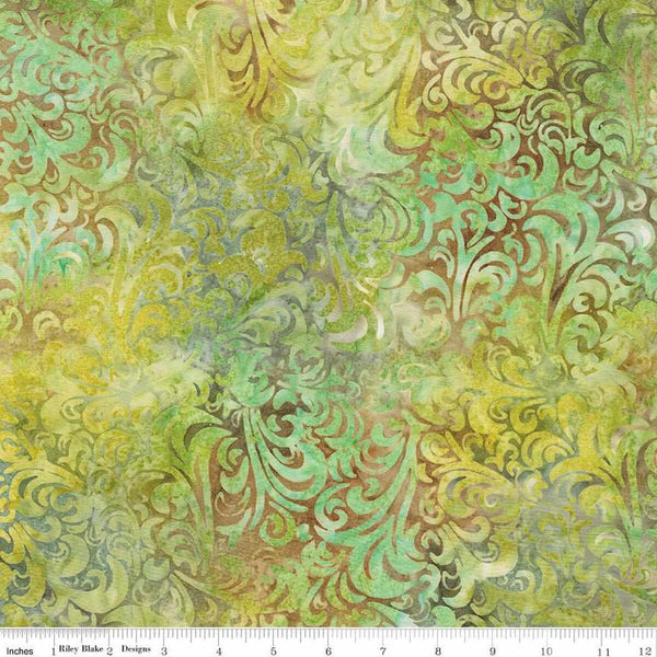 Riley Blake, Elementals Batiks, Twirl & Swirl, Artichoke