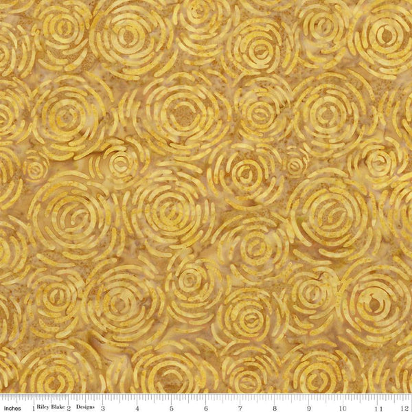 Riley Blake, Expressions, Carnival Glass Batiks, Goldenrod