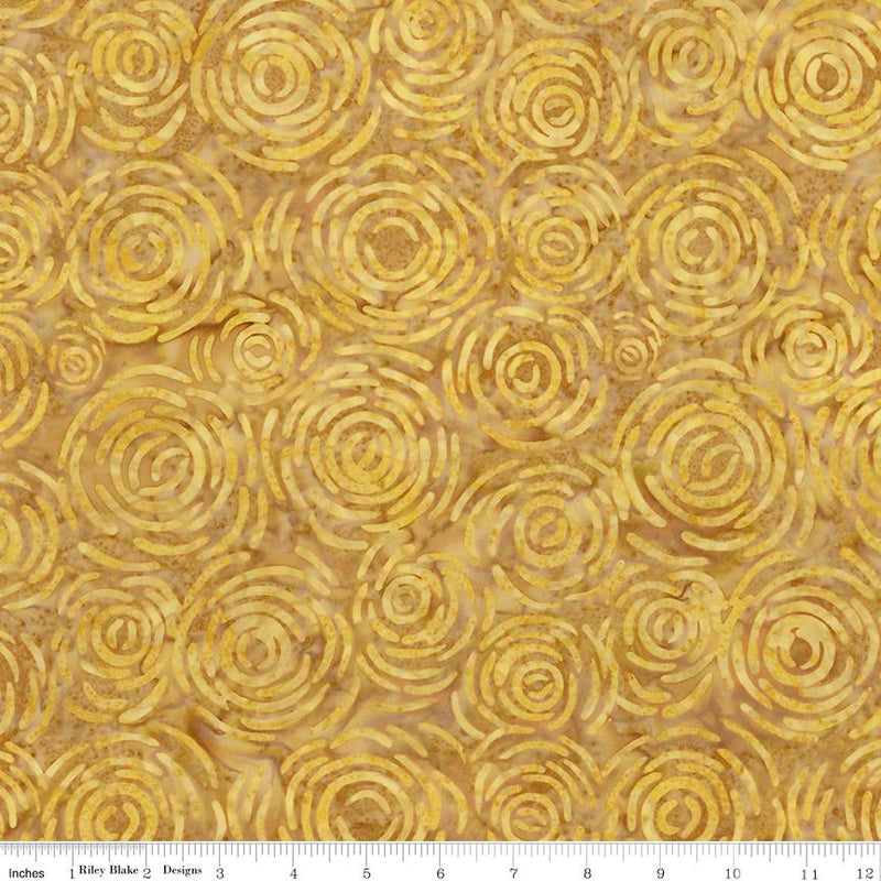Riley Blake, Expressions, Carnival Glass Batiks, Goldenrod