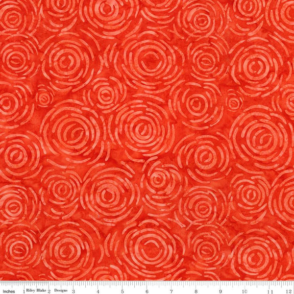 Riley Blake, Expressions, Carnival Glass Batiks, Papaya