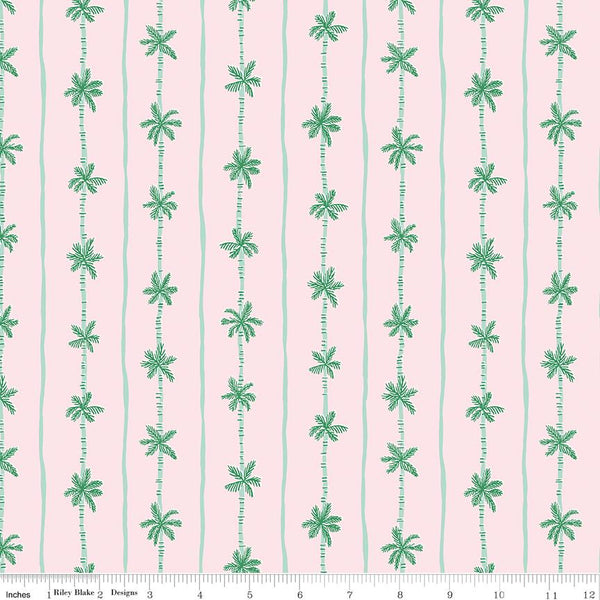 Riley Blake, Forever Neverland, Palm Stripe, Pink
