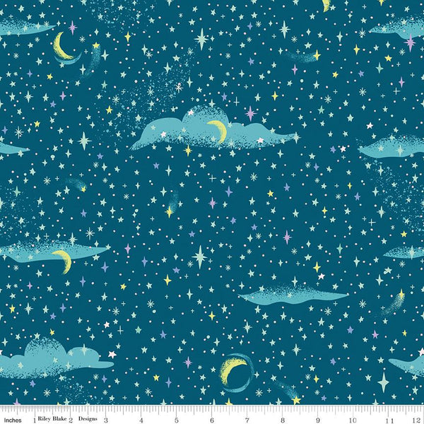Riley Blake, Forever Neverland, Pixie Dust, Night