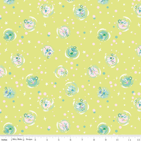 Riley Blake, Forever Neverland, Tink, Lemongrass
