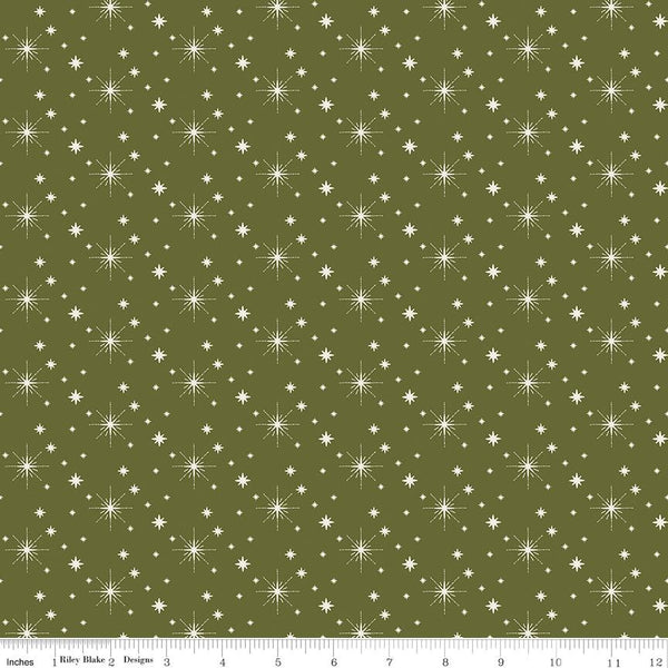 Riley Blake, Glisten, Stars, Green