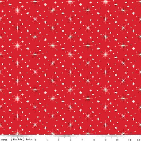 Riley Blake, Glisten, Stars, Red