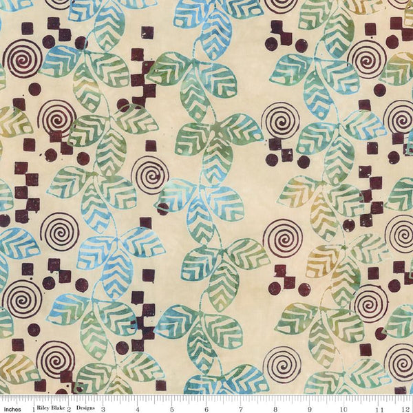 Riley Blake, Kalinda Batiks, Espresso, Sugar Cookie