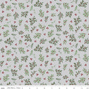 Riley Blake, Mistletoe & Holly,Tossed Sprigs on Silver