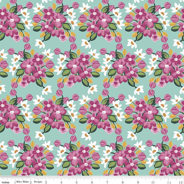 Riley Blake, Morning Meadow, Flower Bunches, Julep