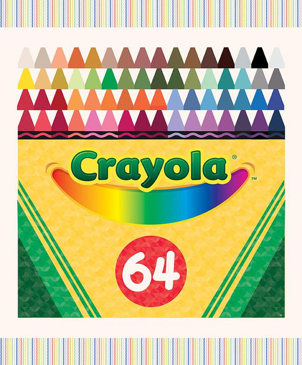 Riley Blake, New Box of Crayons, Crayola Crayons Panel, 35.5X43