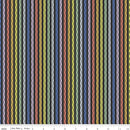Riley Blake, New Box of Crayons, Stripe, Black