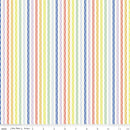 Riley Blake, New Box of Crayons, Stripe, White
