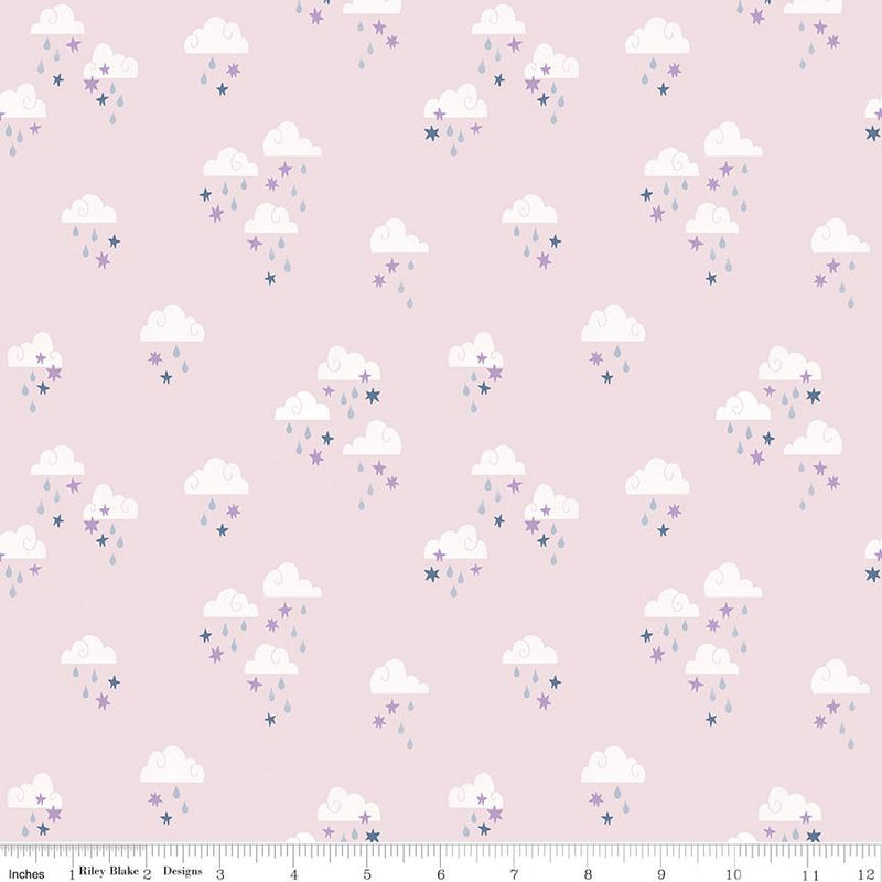 Riley Blake, Twinkle Star, Dream Skies, Pink