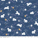 Riley Blake, Twinkle Star, Main Print, Nightime Blue