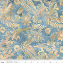 Rley Blake Expressions Batiks, Floral Grid, Old China, Blue
