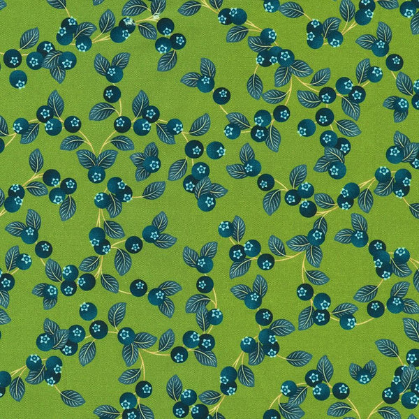 Robert Kaufman, Grove, Blueberries, Meadow Green