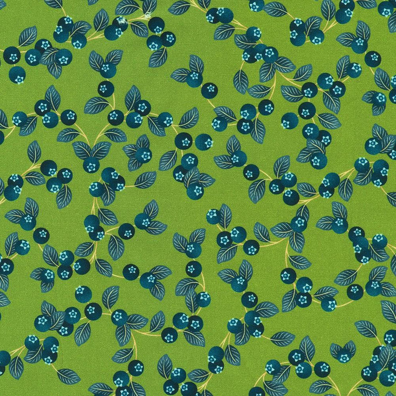 Robert Kaufman, Grove, Blueberries, Meadow Green