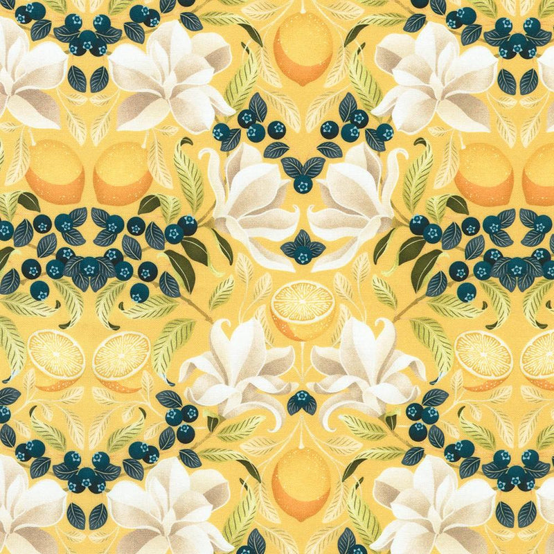 Robert Kaufman, Grove, Lemons & Flowers, Lemon Yellow