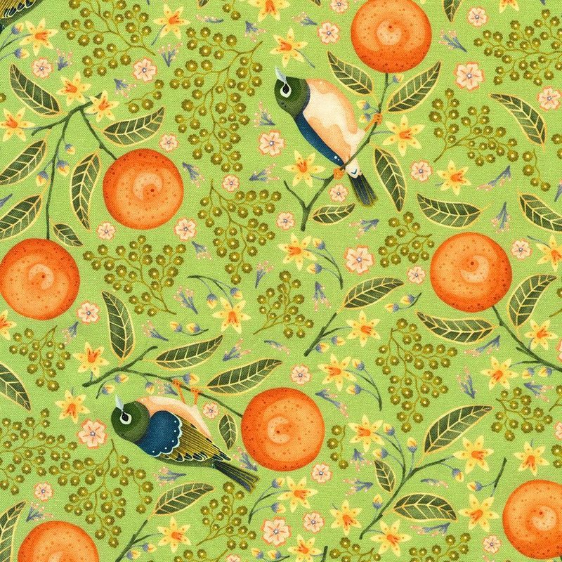 Robert Kaufman, Grove, Oranges & Birds, Sage